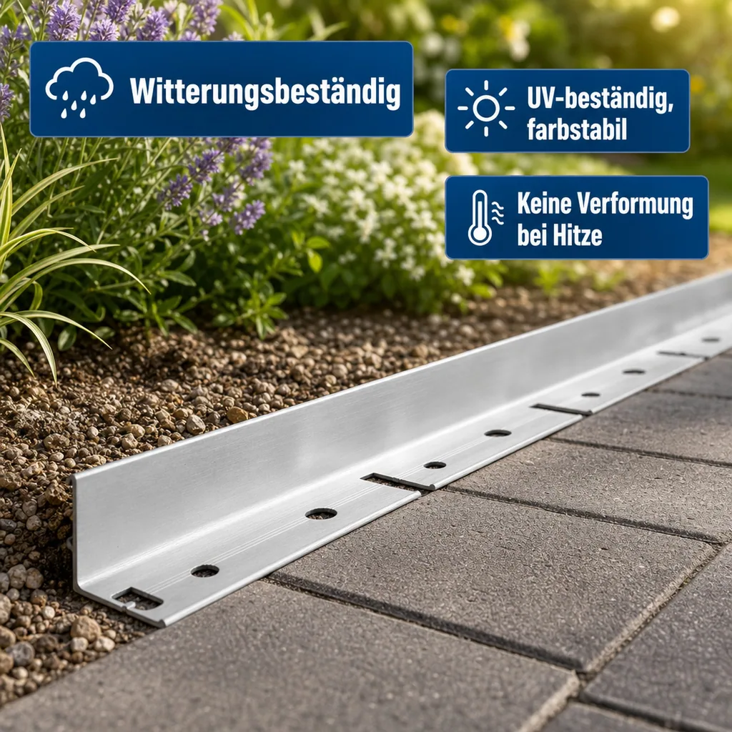 Ultra Starke Alu Rasenkanten 51mm x 100cm | Beeteinfassung | Beetumrandung | Beetbegrenzungen