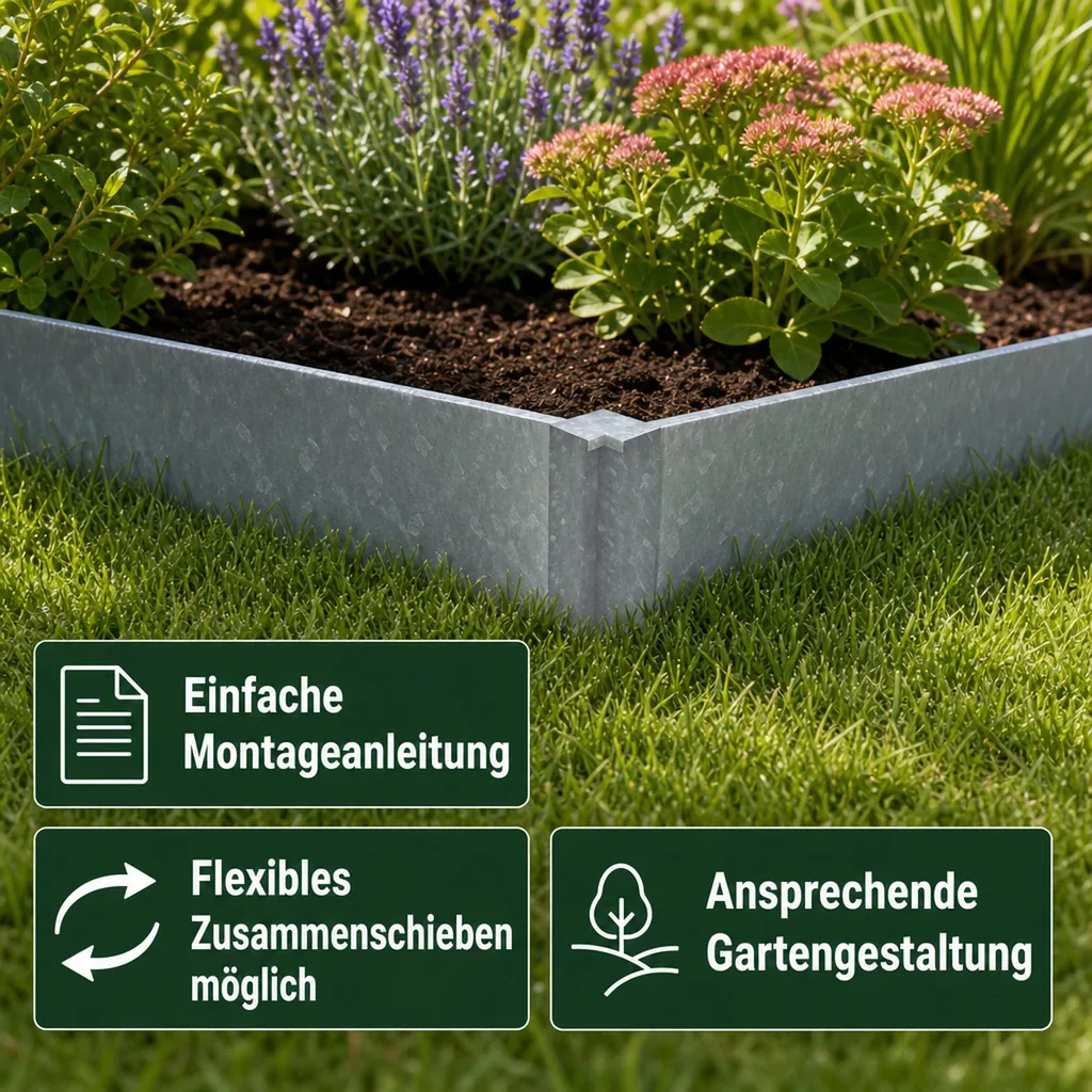 Ecke Innen für Schneckenzaun 90grad | Schneckenblech | Schneckenschutz | Schneckenabwehr, Color-GS: ohne Farbe