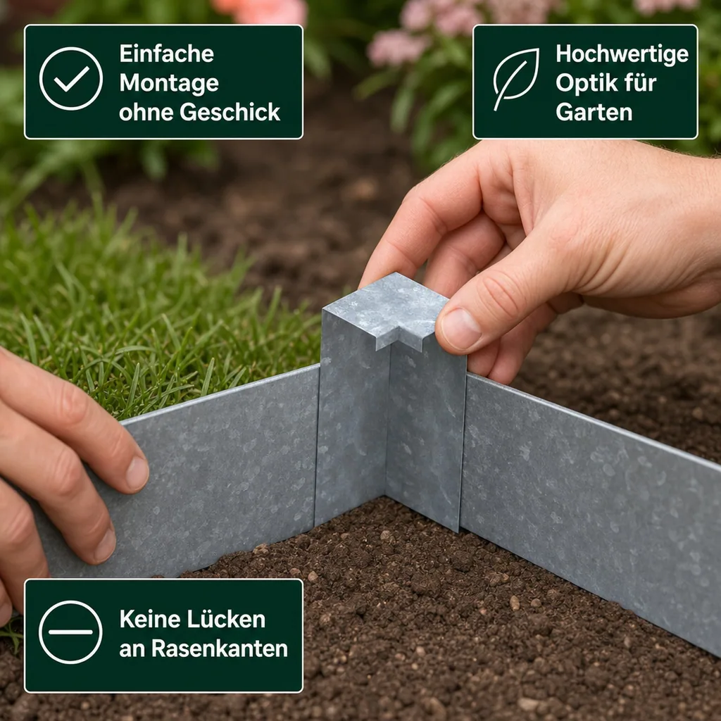 Ecke Innen für Schneckenzaun 90grad | Schneckenblech | Schneckenschutz | Schneckenabwehr, Color-GS: ohne Farbe