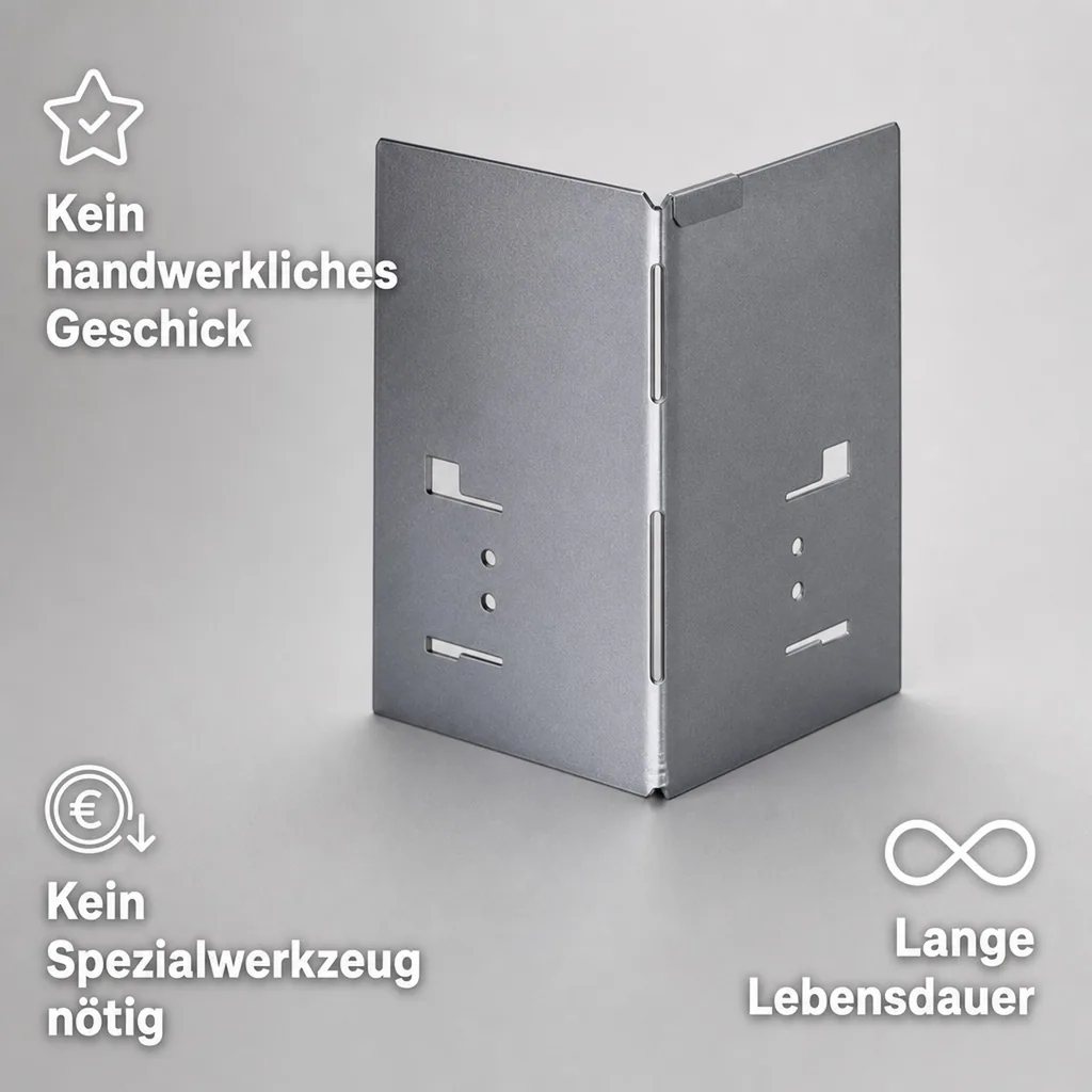 Alu/Zink Ecke für Rasenkanten Metall 13.5cm  | Rasenkanten | Beeteinfassung | Beetumrandung | Beetbegrenzungen, Color-GS: ohne Farbe