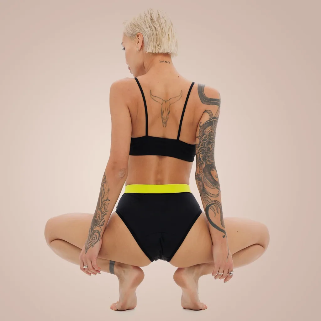 Weekiss High Waist Lemon Periodenunterwäsche, Menstruationsunterwäsche, Periodenslip, Größe: L (40); Mengen-Rabatte: ohne; Farbe Weekiss: Schwarz
