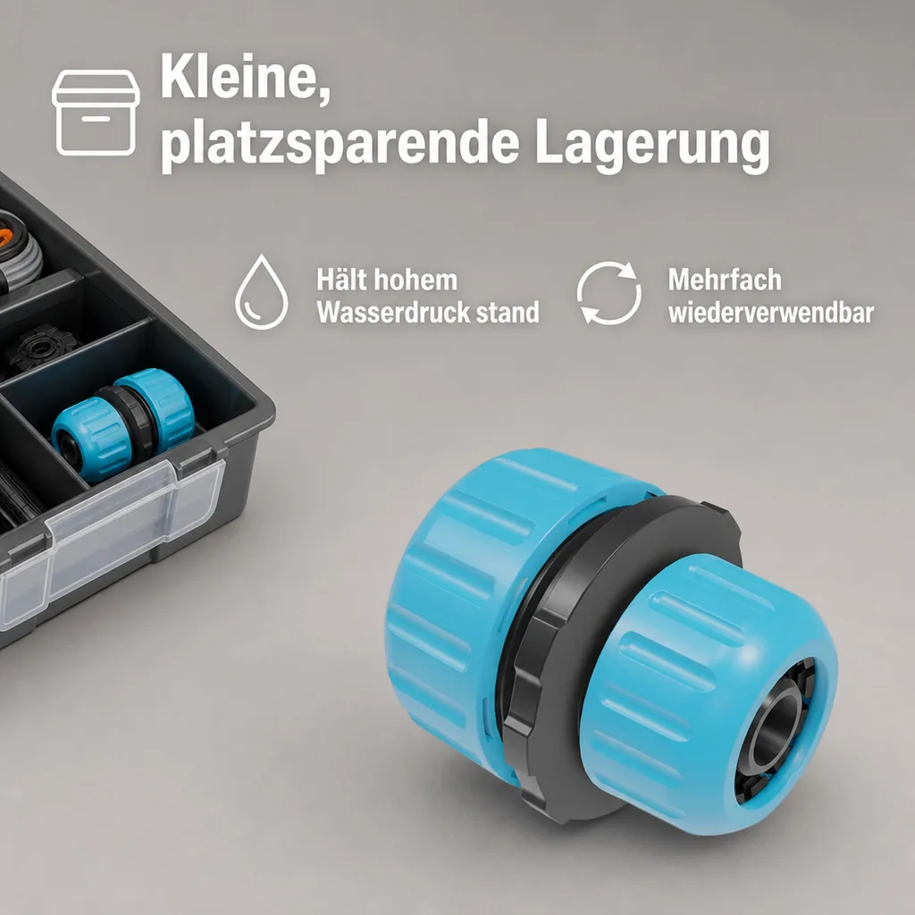 Schlauchverbinder, Schlauchreparatur, 1/2 Zoll - 3/4 Zoll, Reparaturstück