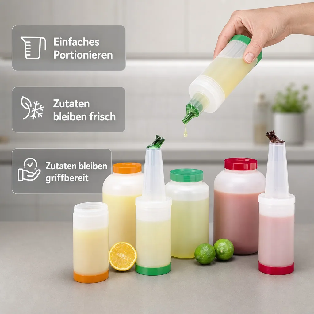 Trinkflaschen, Speed bottle - Bottle-Pour-Master, 2 Liter - Dosieren & Aufbewahren mit Stil, Farbe: gelb