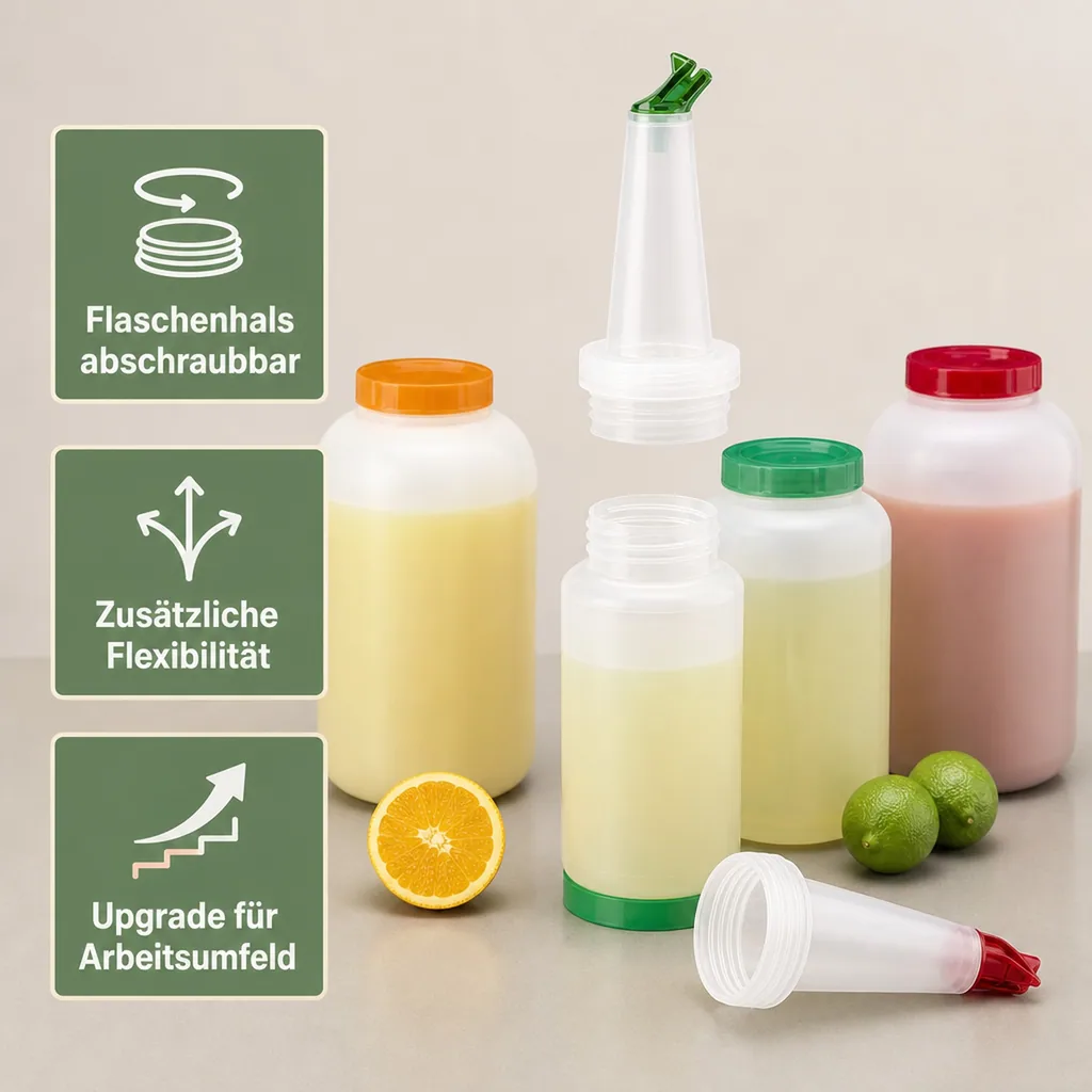 Trinkflaschen, Speed bottle - Bottle-Pour-Master, 2 Liter - Dosieren & Aufbewahren mit Stil, Farbe: gelb