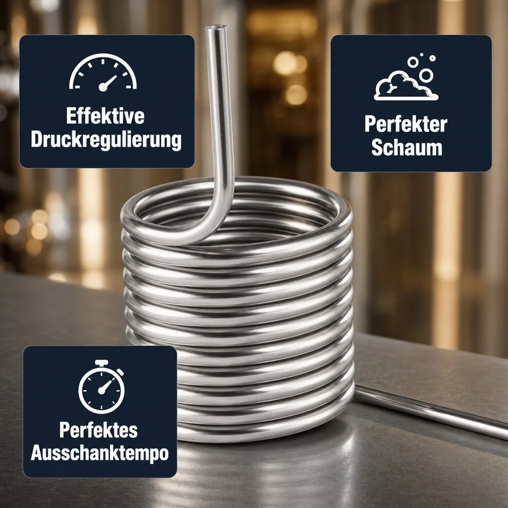 Kühlschlange, Kühlspirale, Beruhigungsschlange, CNS, d14 cm, gedreht, Ausführung: links-gedreht