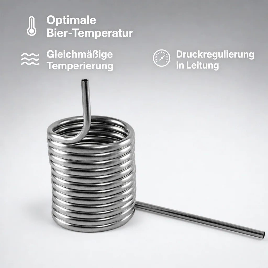 Kühlschlange, Kühlspirale, Beruhigungsschlange, CNS, d14 cm, gedreht, Ausführung: links-gedreht