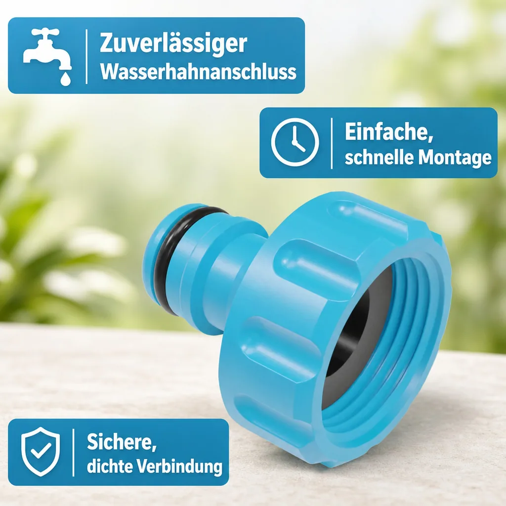 Wasserhahn Anschluss 3/4 Zoll Innengewinde, Hahnanschluss
