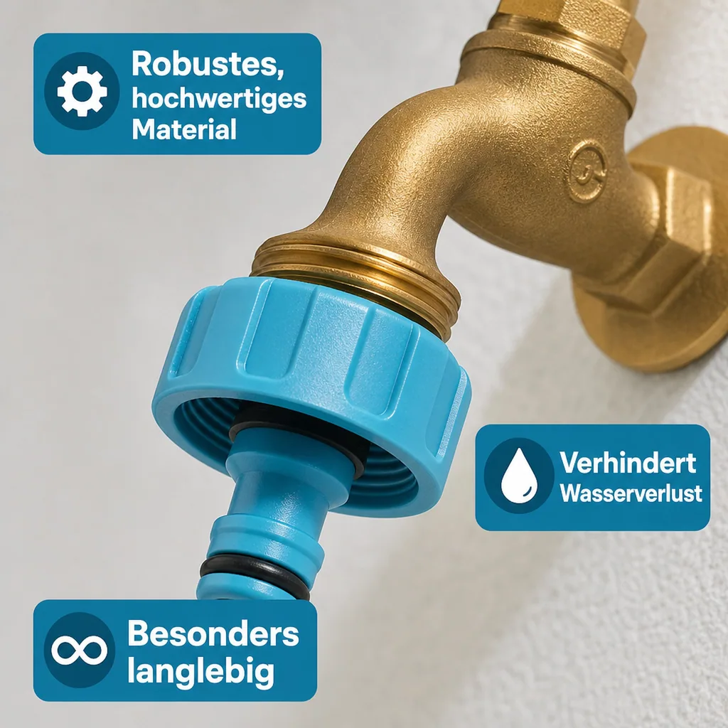 Wasserhahn Anschluss 3/4 Zoll Innengewinde, Hahnanschluss