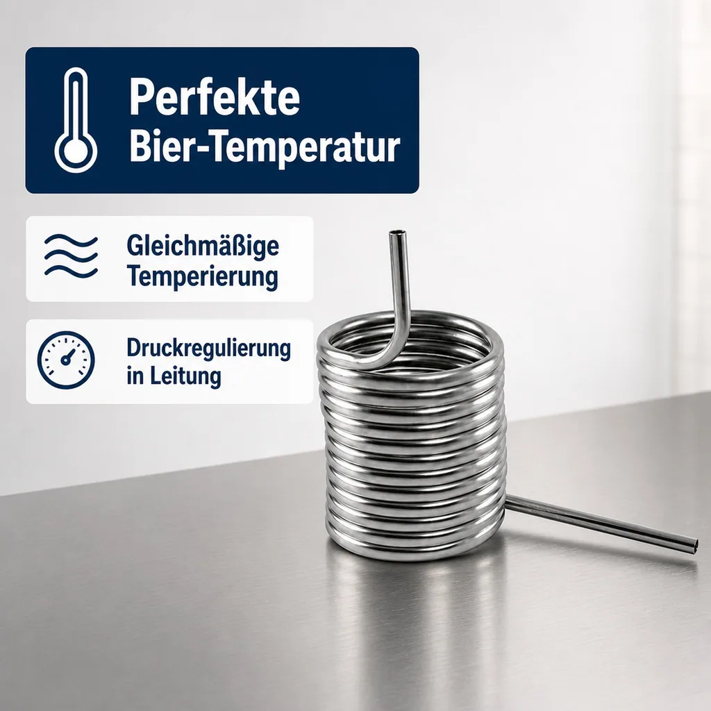 Kühlschlange, Kühlspirale, Beruhigungsschlange, CNS, d14 cm, gedreht, Ausführung: rechts-gedreht