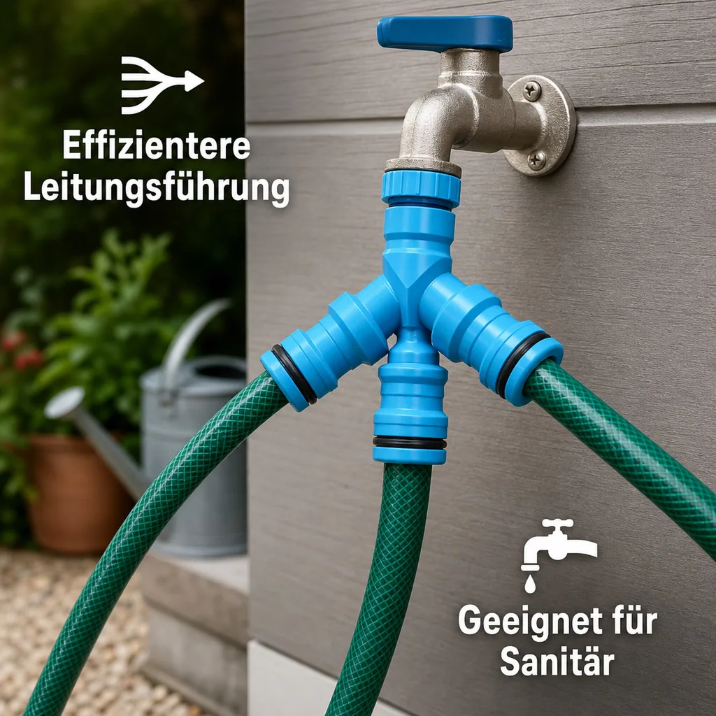 T Stück 1/2 Zoll, 3 Wege Verteiler, Rohrverbindungsstück