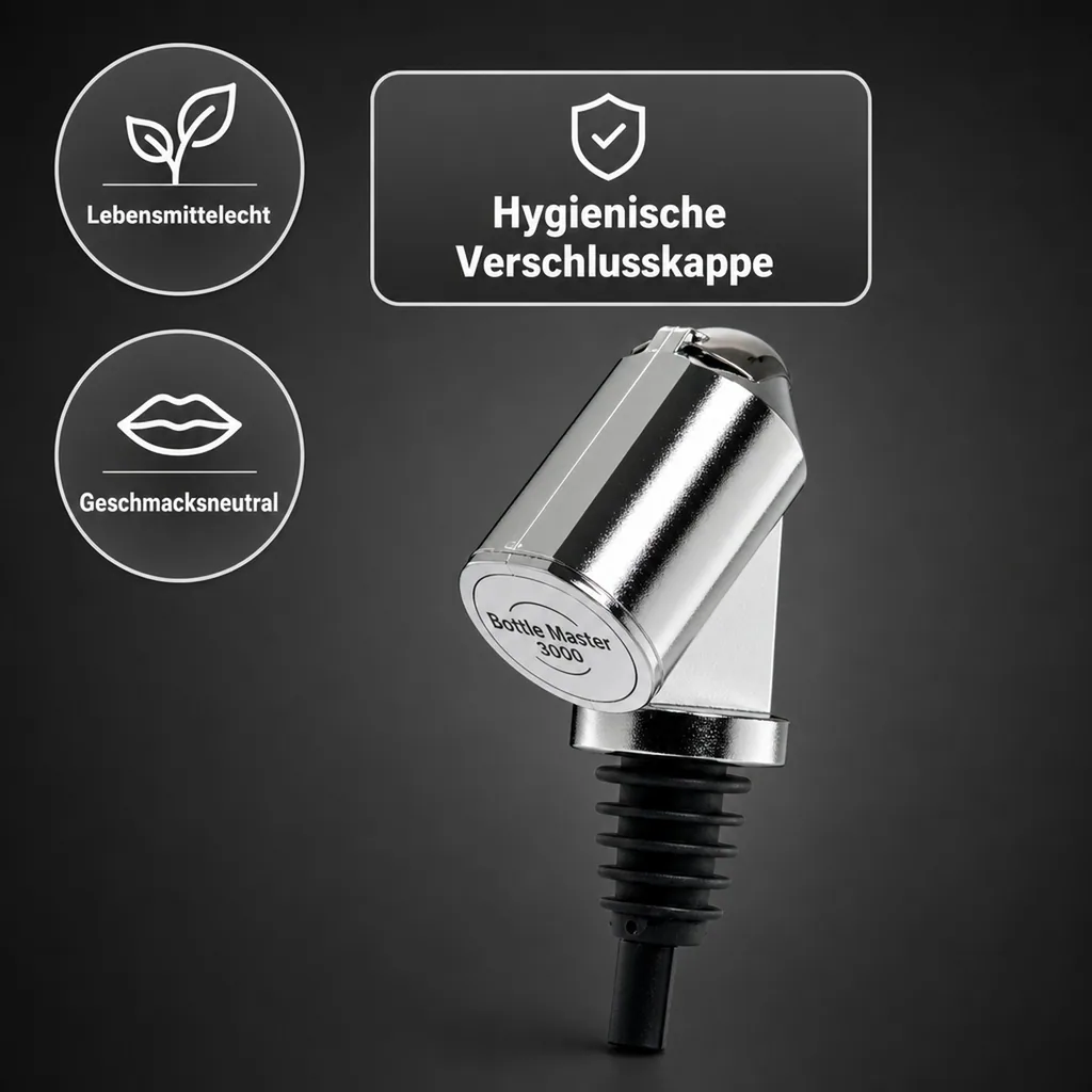Flaschenportionierer, Ausgießer - Bottle Master 3000, für 0,5 - 1,5 L Flaschen, verchromt, Ausschankmenge: 20 ml