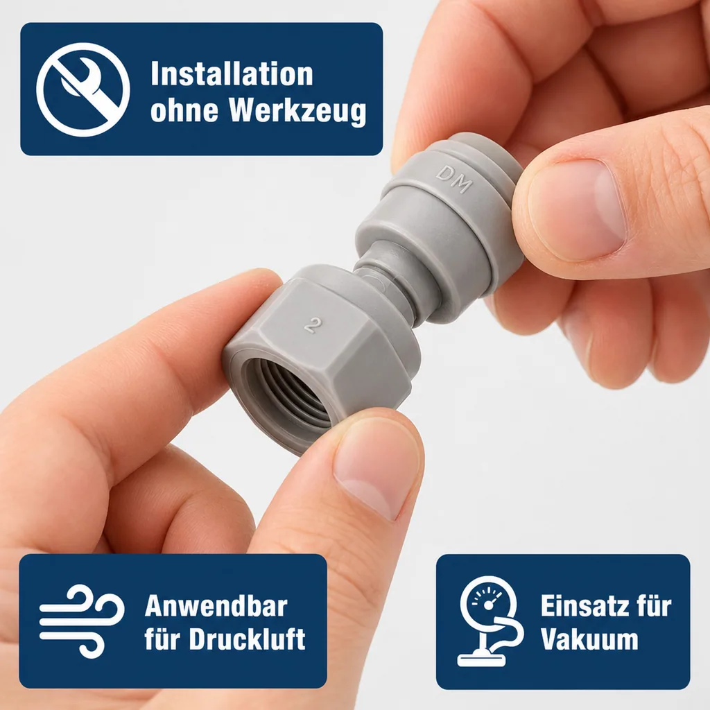 Aufschraubverbinder, 5/16" Steckverbinder mit Innengewinde UNS Gewinde
