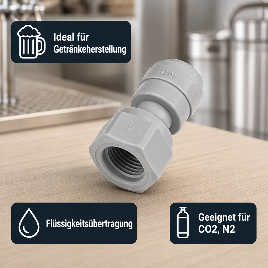 Aufschraubverbinder, 5/16" Steckverbinder mit Innengewinde UNS Gewinde