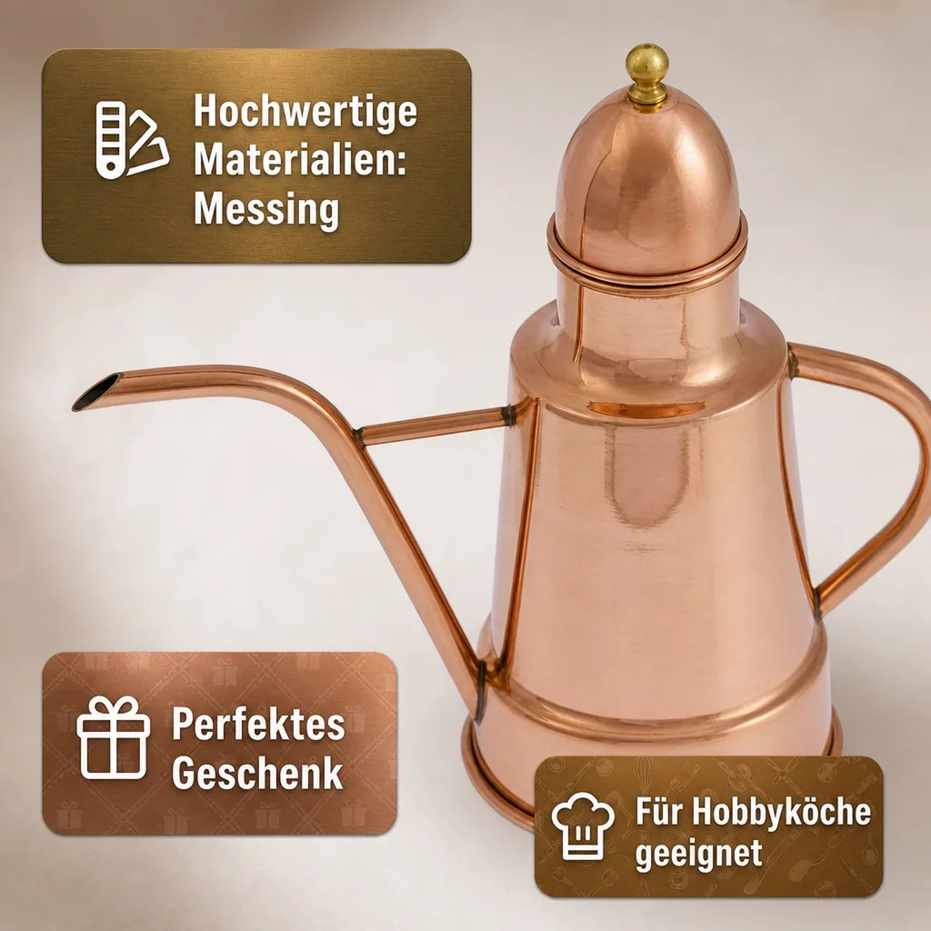 Oil Dispenser, Ölflasche aus Kupfer und Messing, Liter: 0.5 Liter