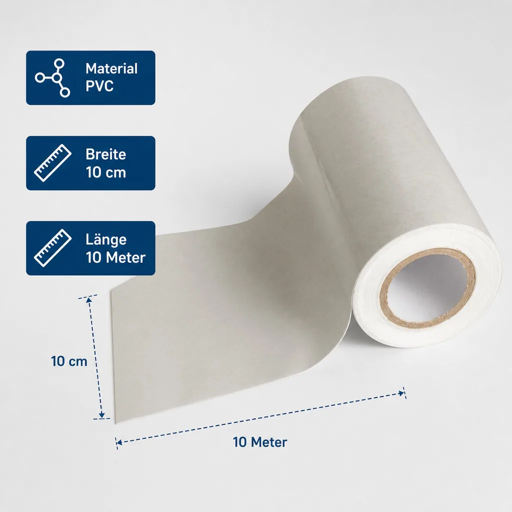 Reparaturband, Siloklebeband, Folienklebeband, weiß, 0,1 x 10m, UV-stabil