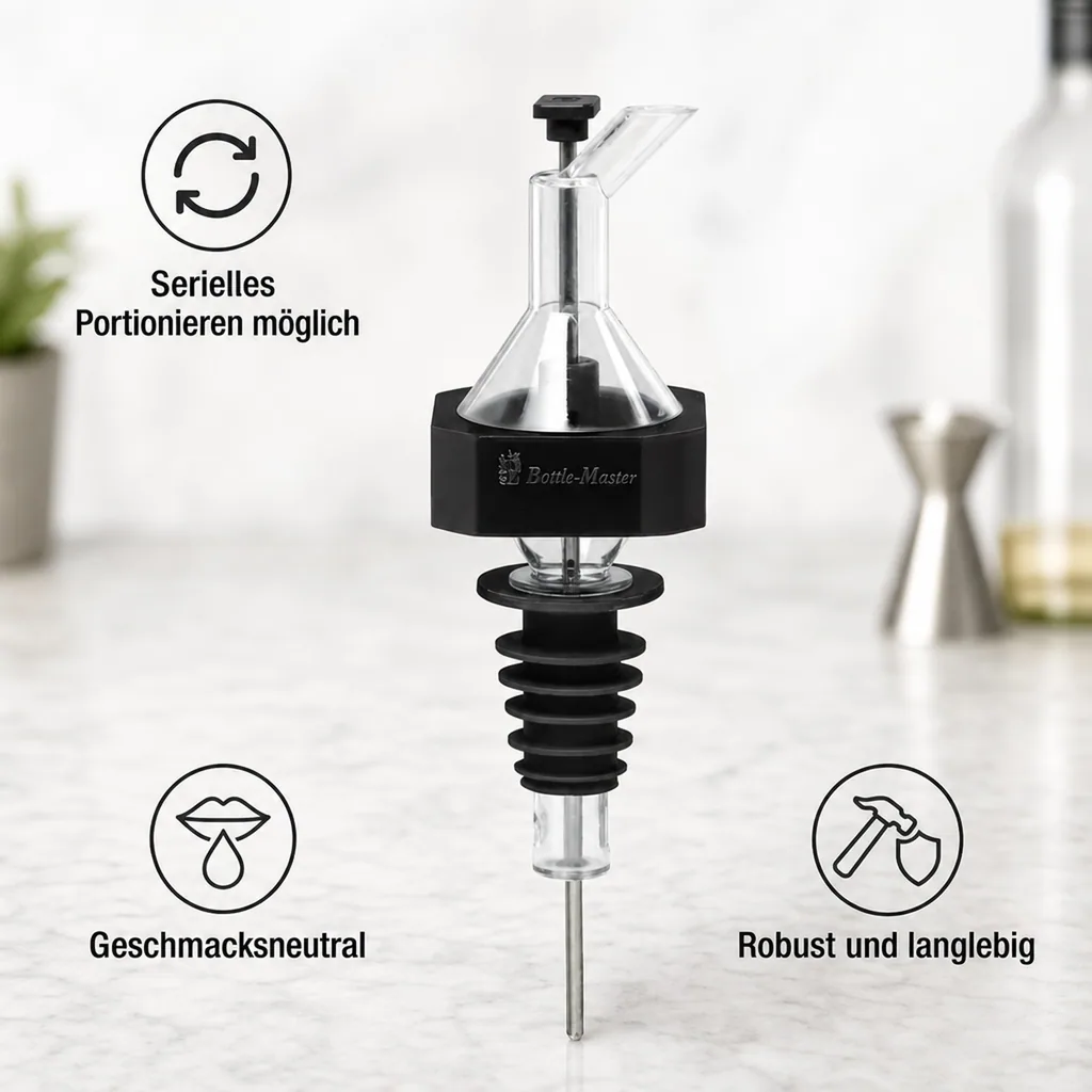 Flaschenportionierer, Fix-Portionierer für 0,7-1,0l. Flaschen, 20 ml
