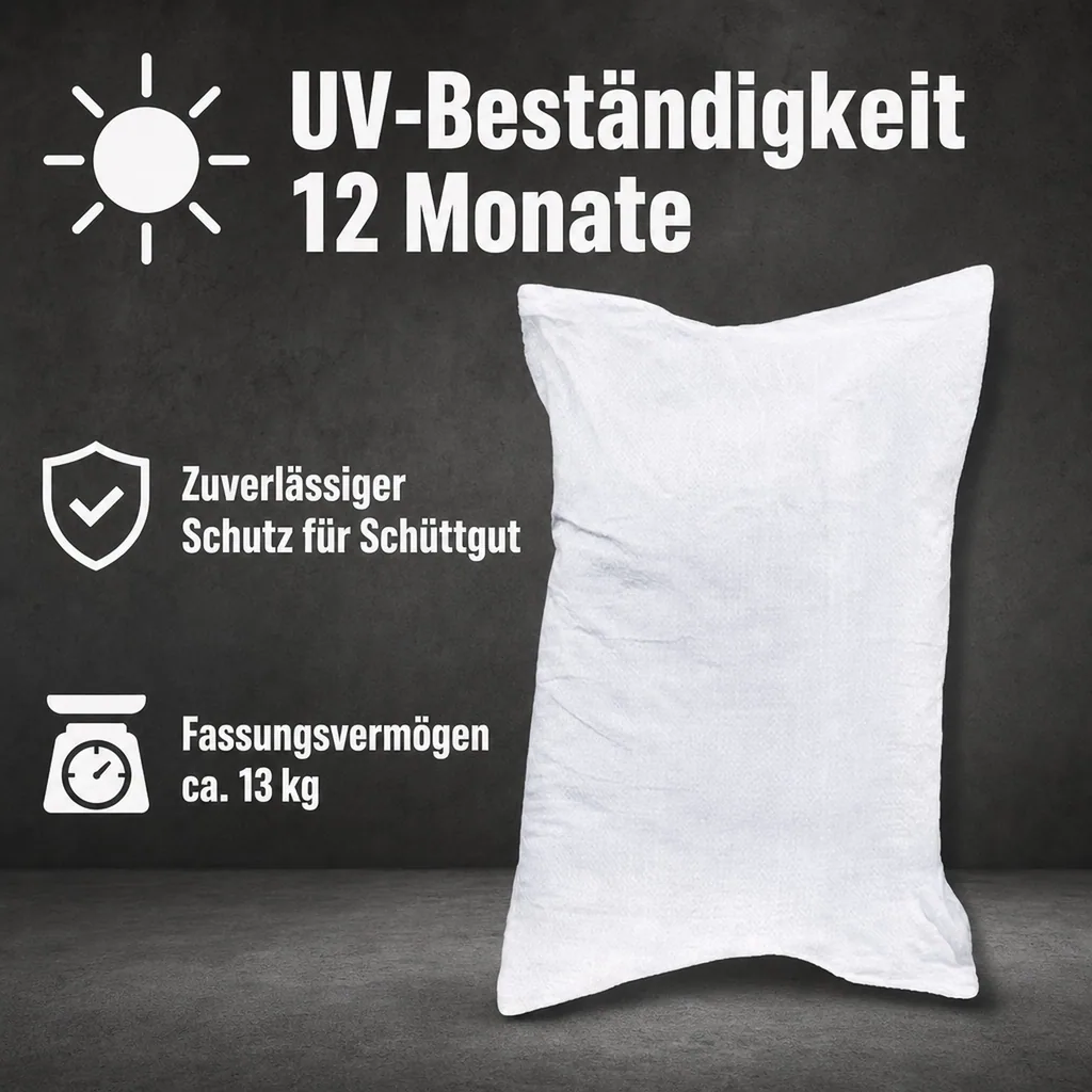 Sandsack, PP Gewebesack 30x60cm, Schwerlastsack mit UV-Schutz