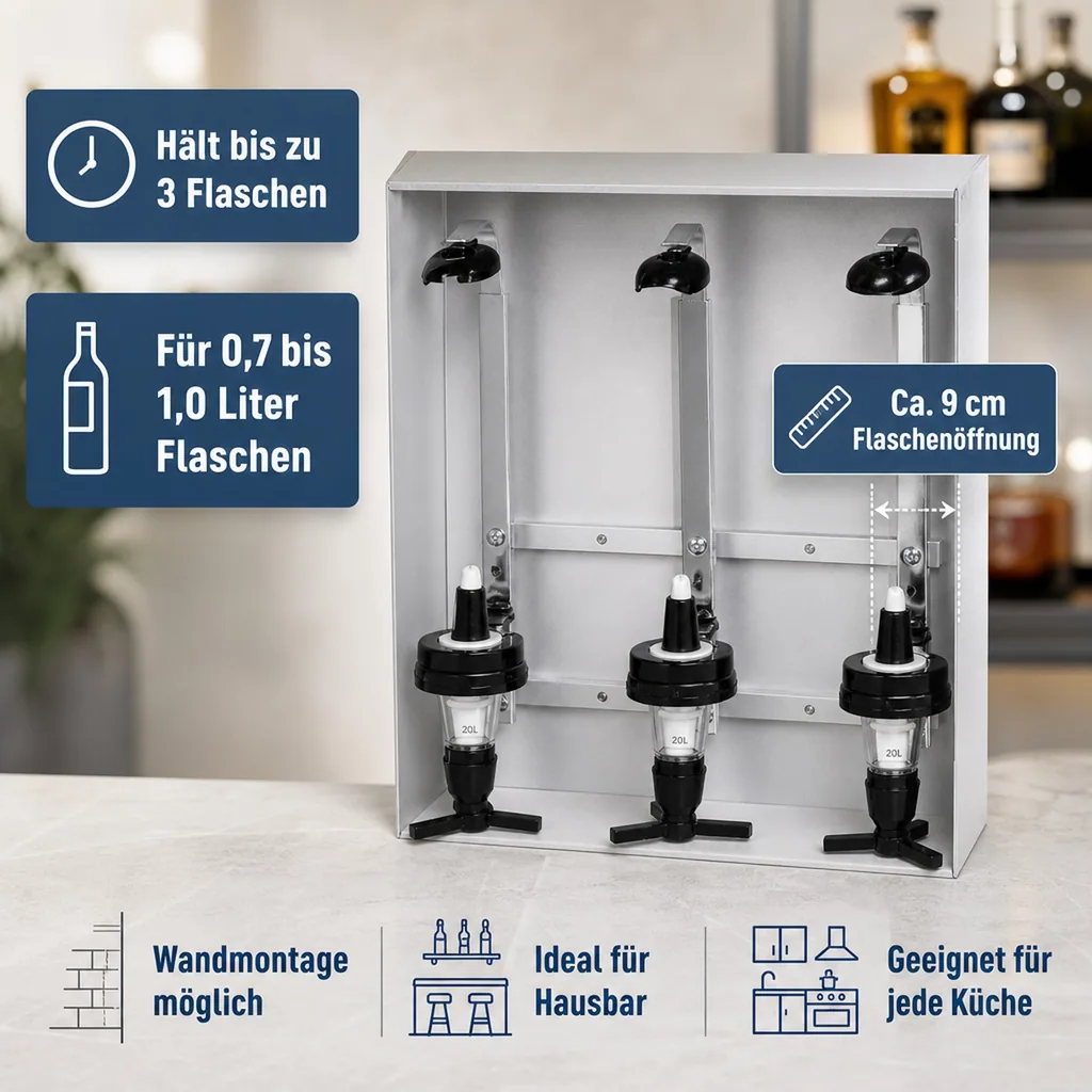 Flaschenhalterung - W3, für 3 Flaschen