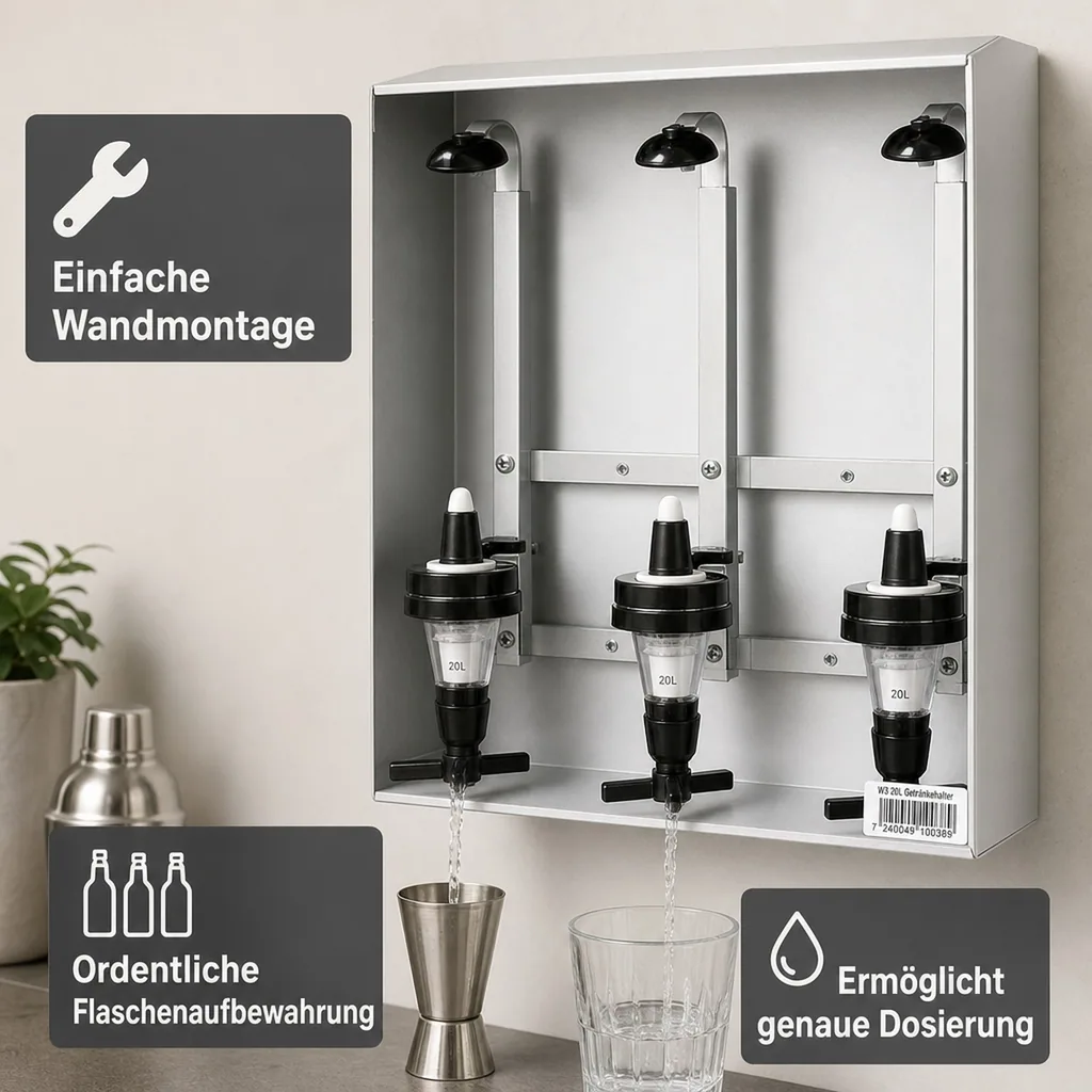 Flaschenhalterung - W3, für 3 Flaschen