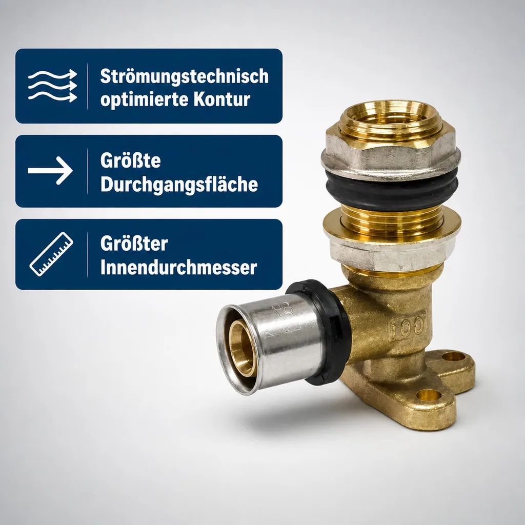 Pressfitting Wanddurchführung 16, 1/2" IG