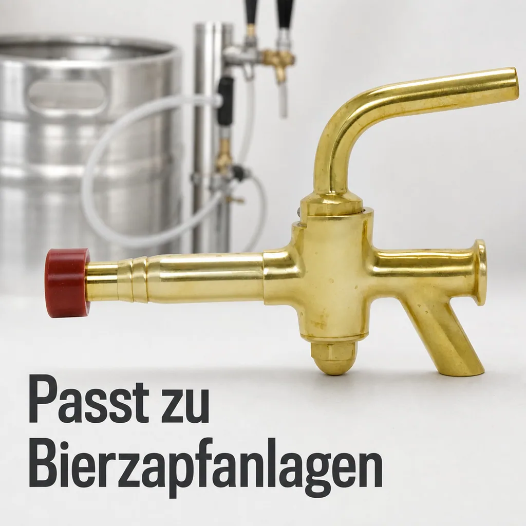 Zapfhahn, Schankhahn, Bierhahn, Kompensatorschankhahn - Messing Schlaghahnausführung