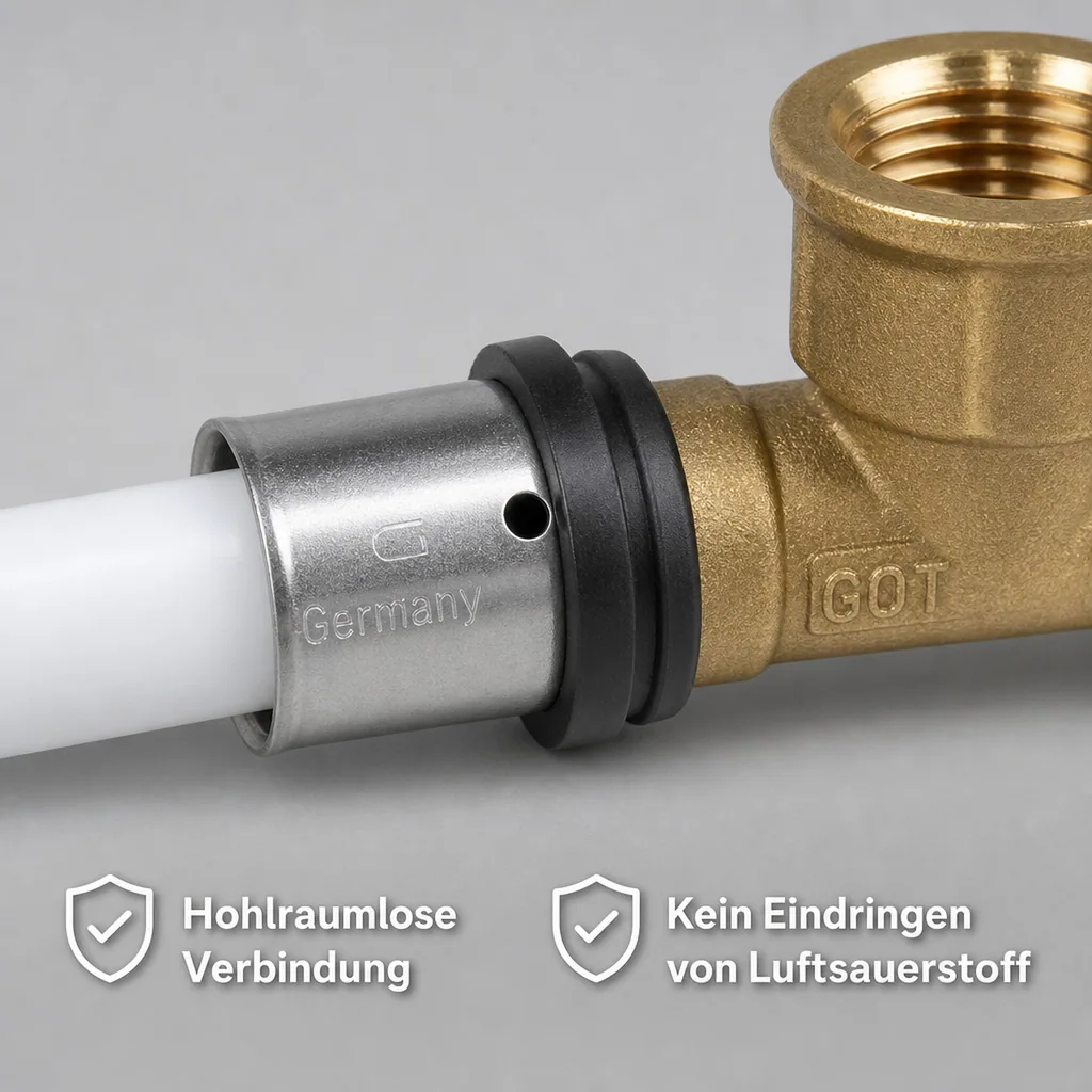 Pressfitting T-Stück 16 x 2 - 1/2" IG - 16 x 2