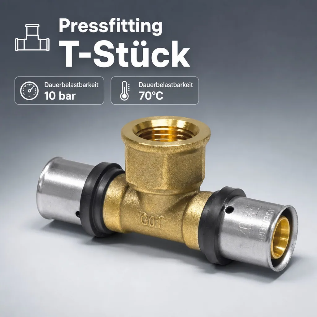 Pressfitting T-Stück 16 x 2 - 1/2" IG - 16 x 2