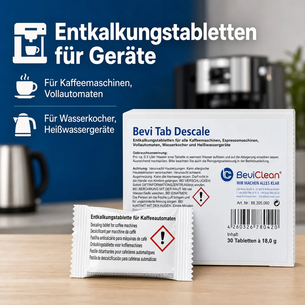 Reinigungsmittel, Entkalker, Entkalkungstabletten - Bevi TAB Descale