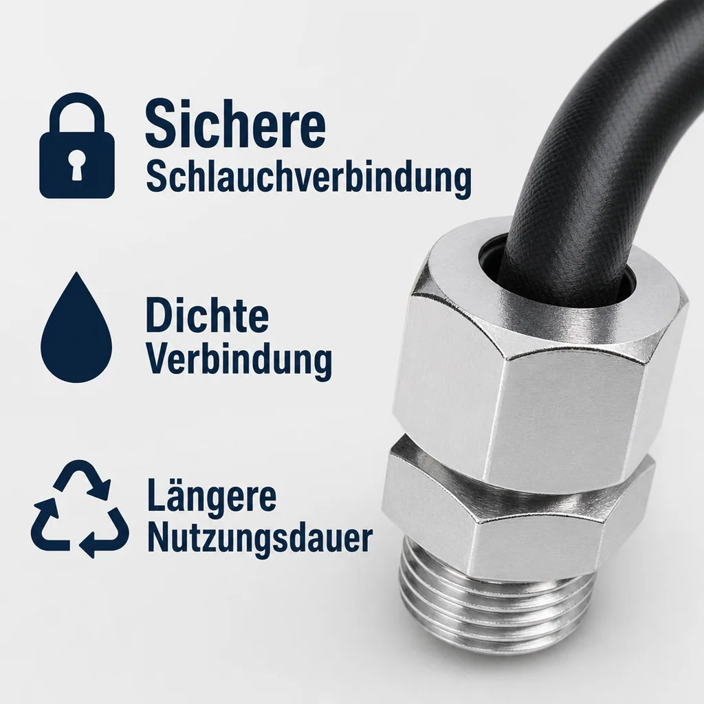 Quetschverschraubung, Compression fitting - für CO2-Schlauch 4 mm NW