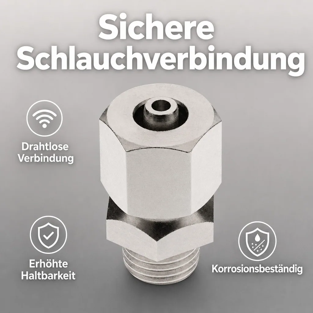 Quetschverschraubung, Compression fitting - für CO2-Schlauch 4 mm NW