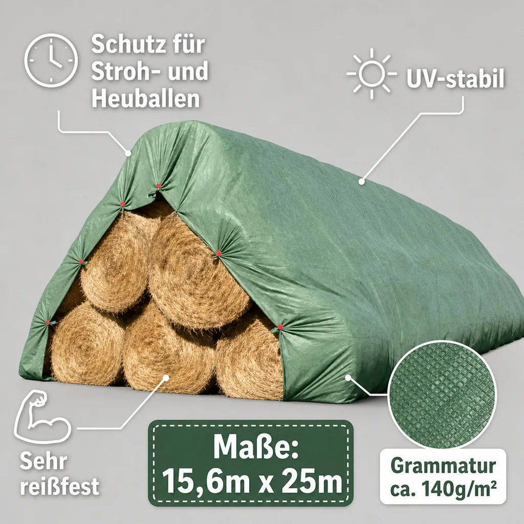Strohvlies Schutzvliese 140g/m² 15,6m x 25m (390m²)