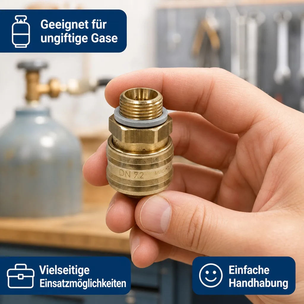 Druckluftkupplung, 3/8" Kupplungsdose Aussengewinde, Schnellkupplung