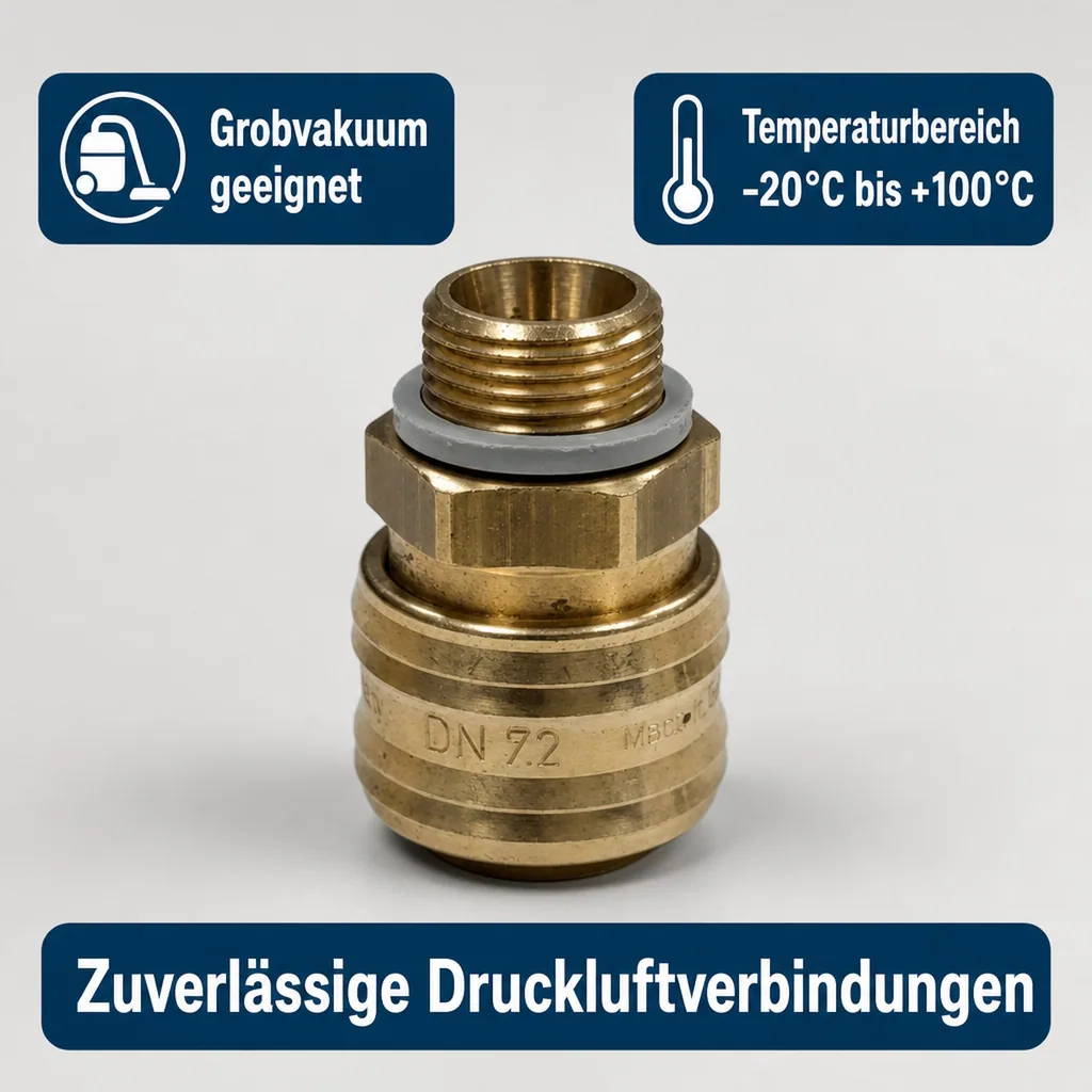 Druckluftkupplung, 3/8" Kupplungsdose Aussengewinde, Schnellkupplung