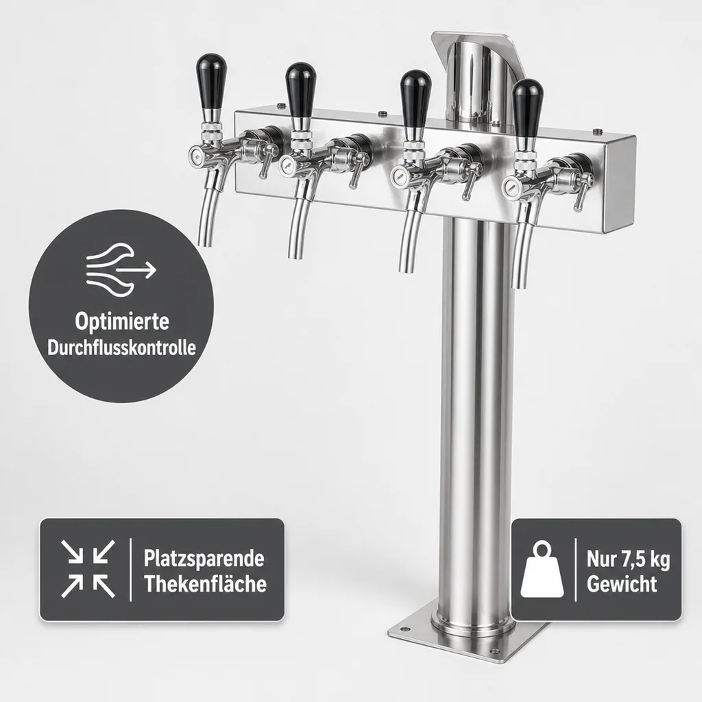 Schanksäule, Bierzapfsäule - Tower T4, 4-leitig
