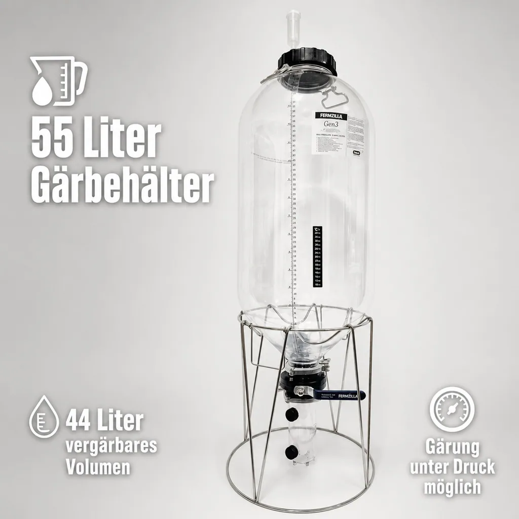 Gärflasche, Weinballon - FermZilla, 55L Tri-Conical Gen3