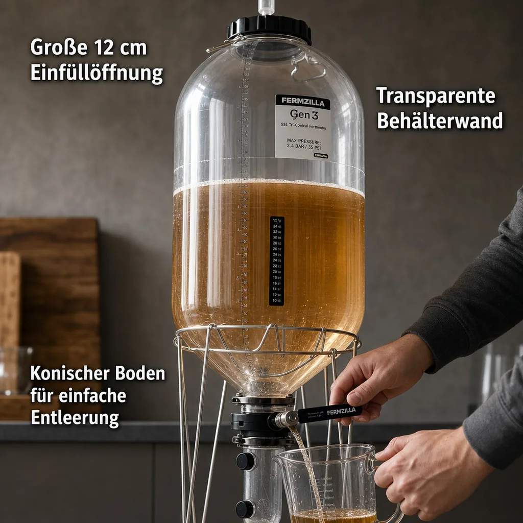 Gärflasche, Weinballon - FermZilla, 55L Tri-Conical Gen3