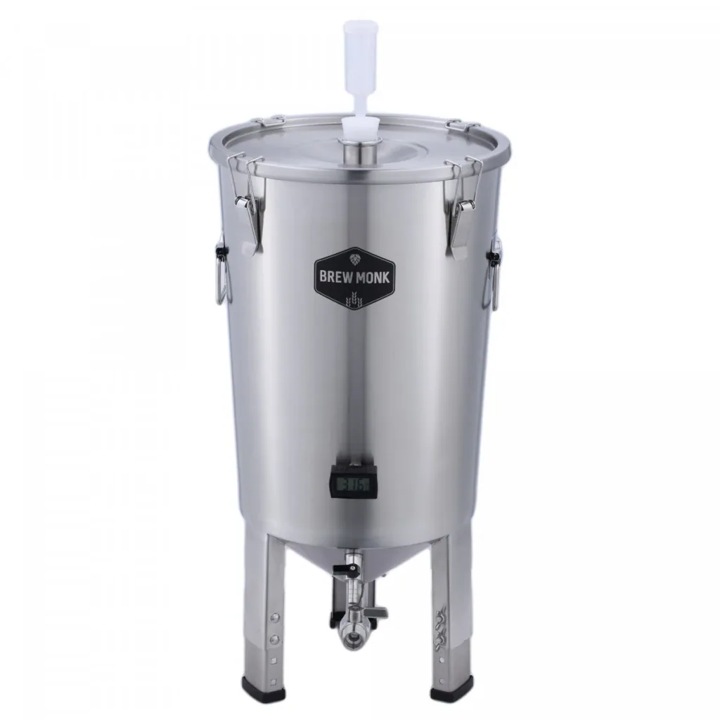 Gärbehälter, Getränkefass - Brew Monk - Edelstahl, 30L, Ausgestattet mit konischem Boden