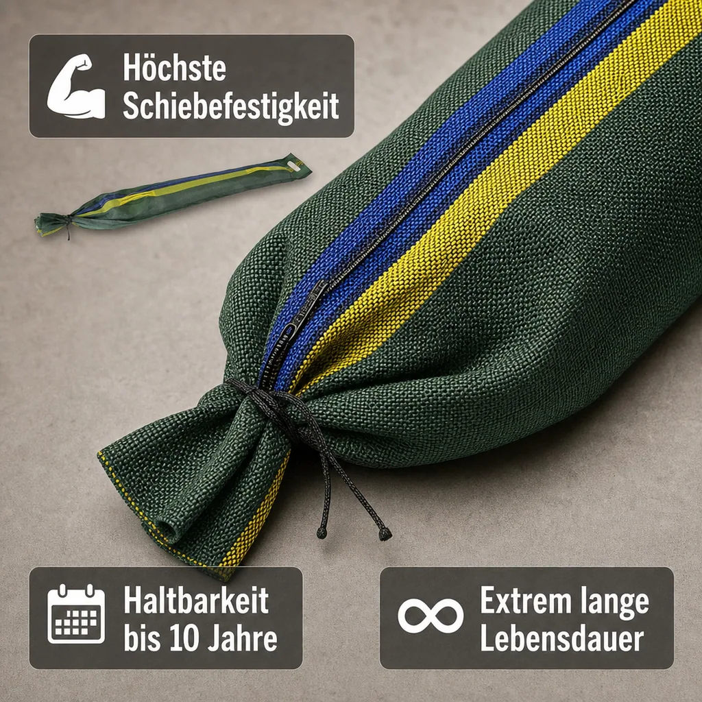 Silosack mit Griff, Schlaufen und Zugband  27 x 120