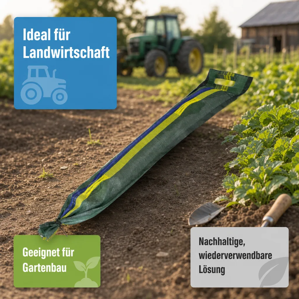 Silosack, Schüttgutsack, HDPE Sack, mit Griff, Schlaufen und Zugband, 25 x 100 cm