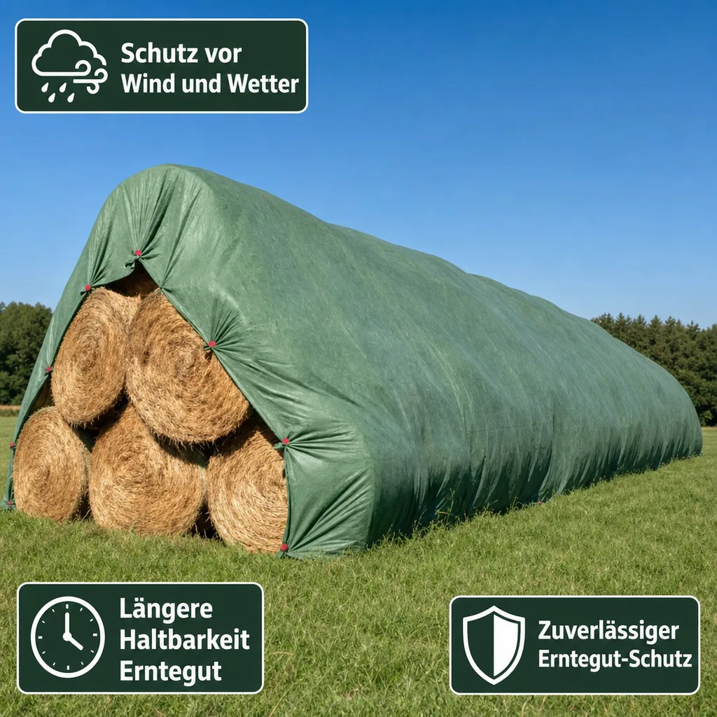Schutzvlies Strohvlies Abdeckvlies 140g/m², 9,8m x 12,5m (122,5m²)