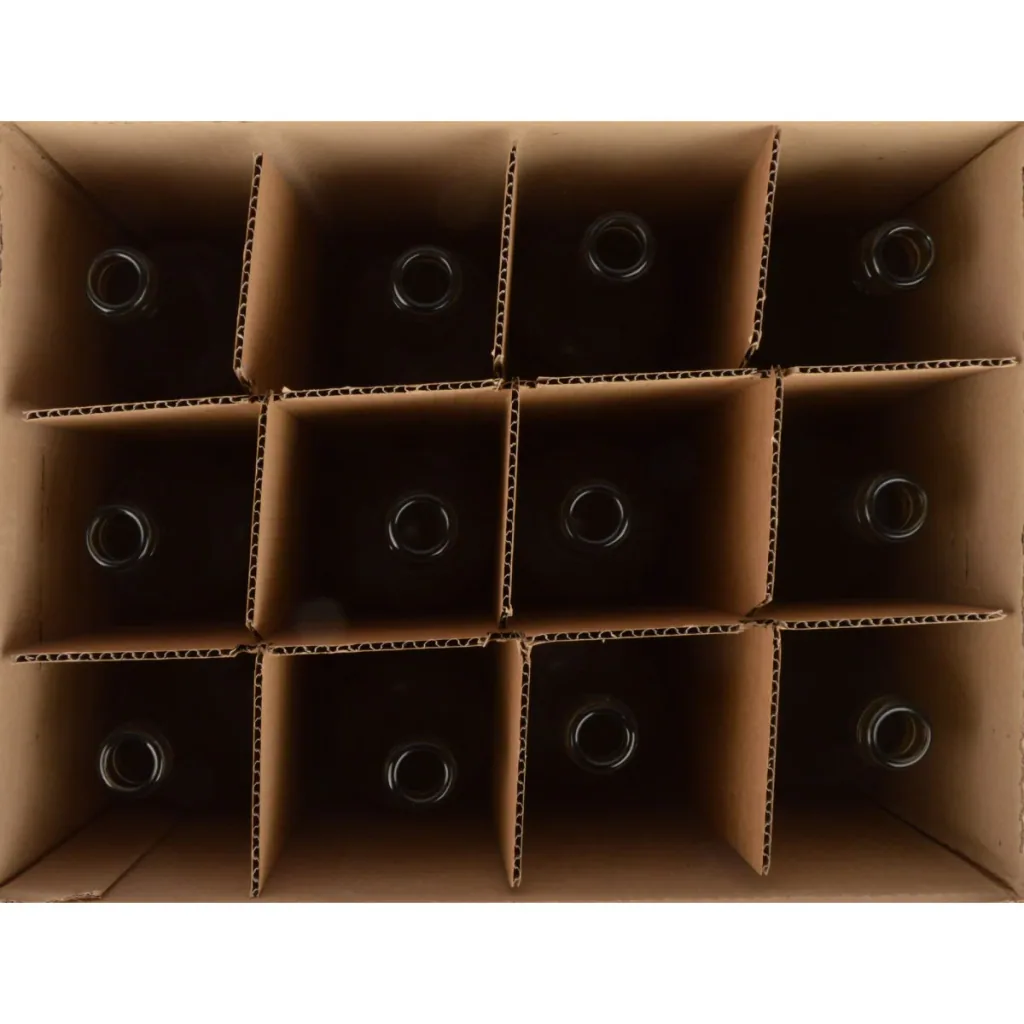 12er Weinflaschen-Karton (Bordeaux 75 cl) - Stabile & umweltfreundliche Flaschenaufbewahrung, Farbe: weiss
