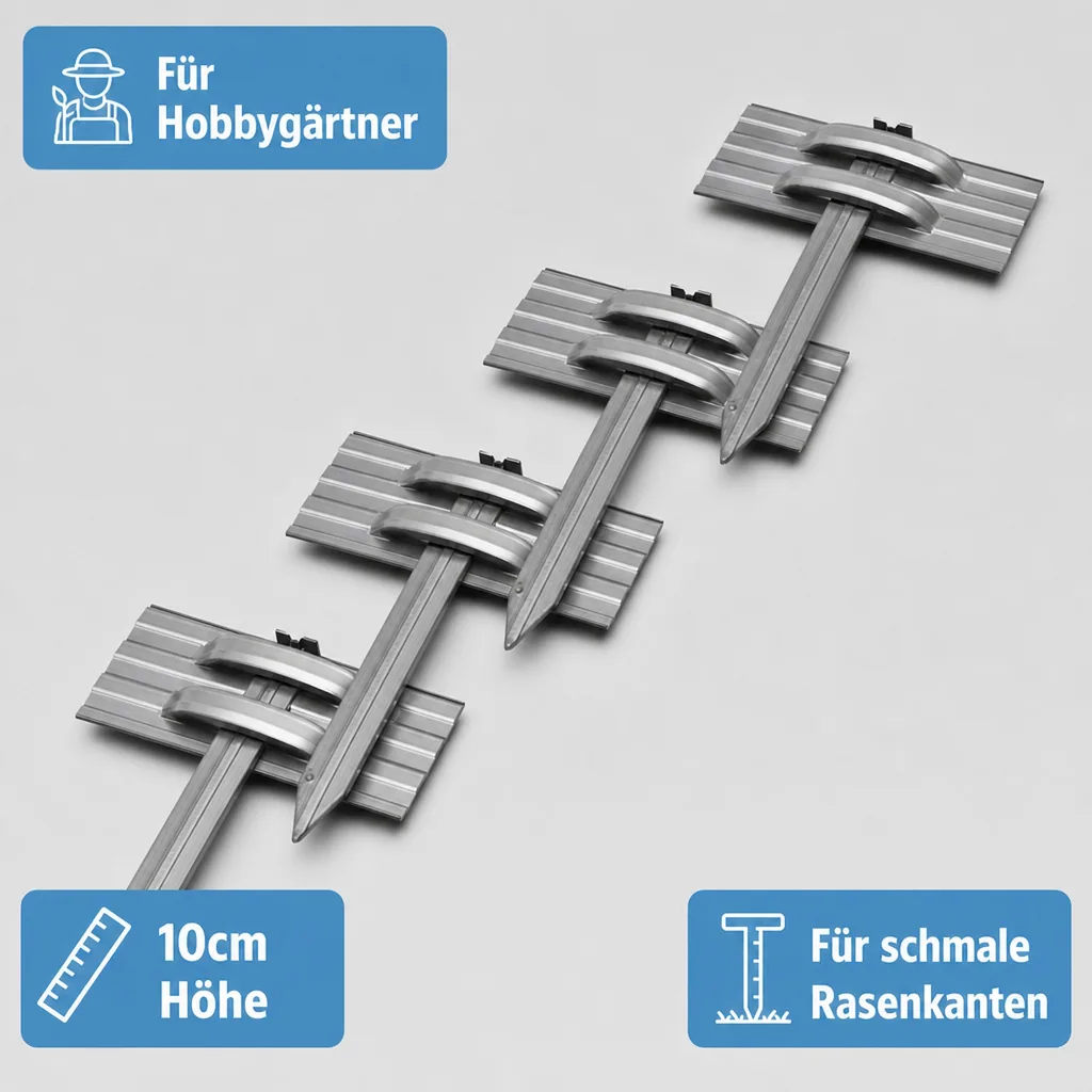 10er Set Erdanker Set für Green Universe Rasenkante 10cm Höhe | Bodenanker | Erdnägel
