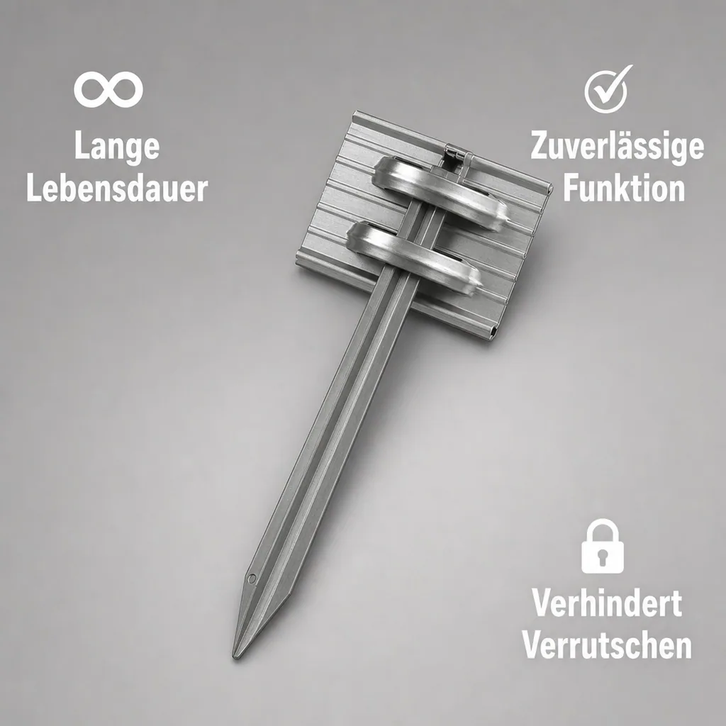 10er Set Erdanker Set für Green Universe Rasenkante 10cm Höhe | Bodenanker | Erdnägel