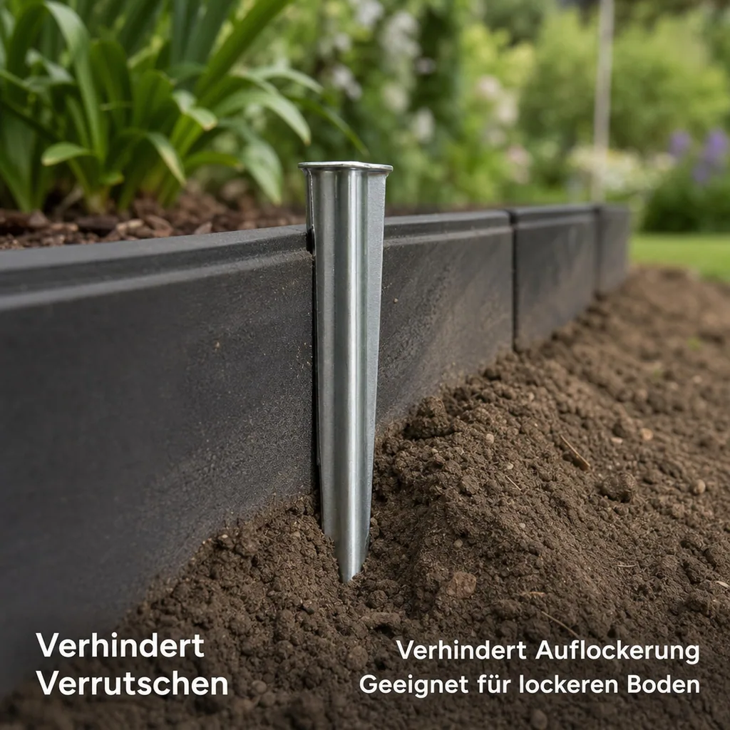 10Set Erdanker Metall 25cm x 3cm | Bodenanker | Erdnägel