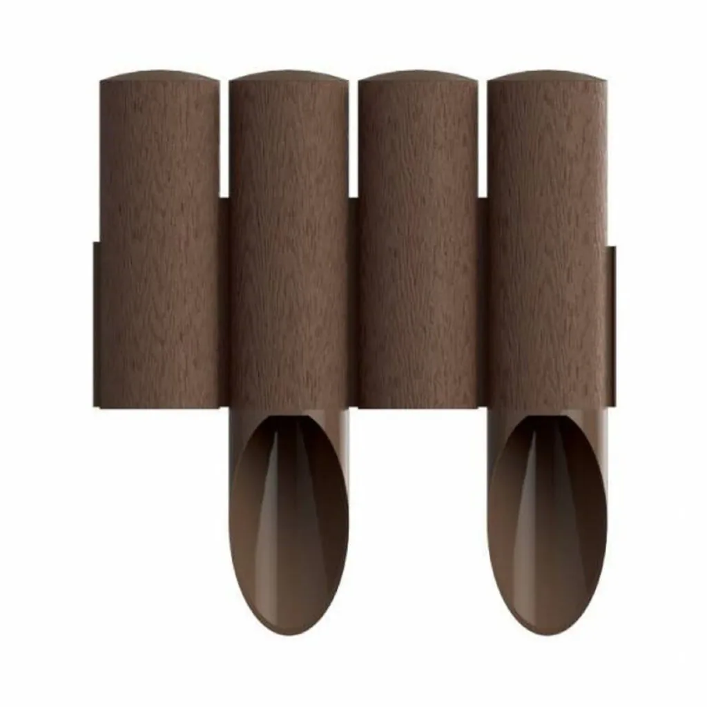 Palisaden aus Kunststoff braun 230cm x 25.5 cm | Rasenkanten | Beeteinfassung | Beetumrandung | Beetbegrenzungen