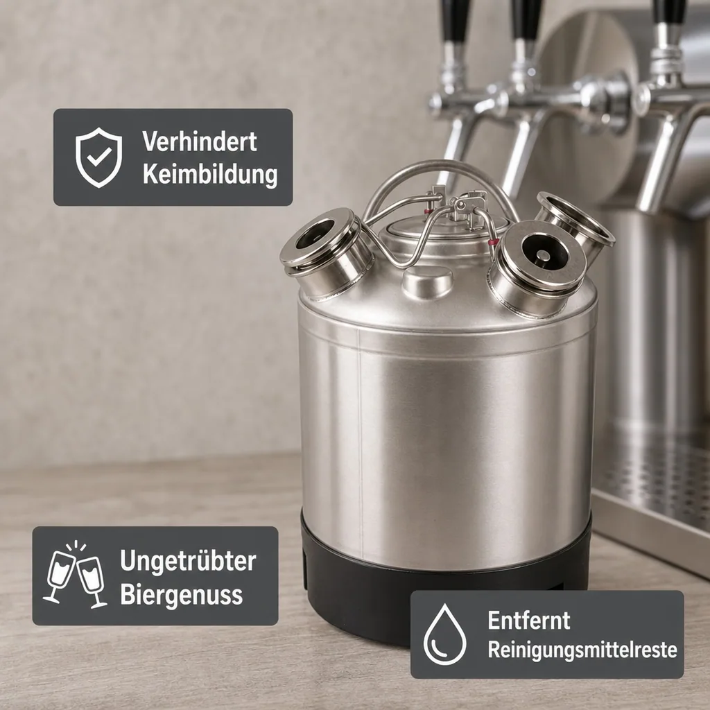 Reinigungsbehälter für 3 Fittinge, Edelstahl, Fittinge austauschbar, ohne Fittinge