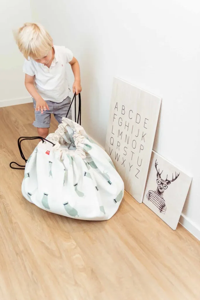 Play&Go Spielzeugsack, Spielzeugkorb, Spielzeug aufbewahrungstasche, Farbe: Zugkarte