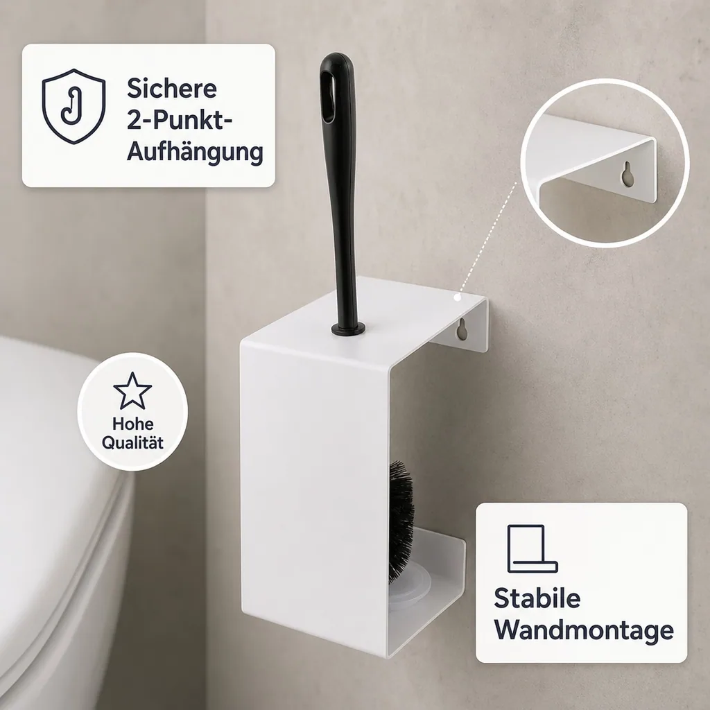 Toilettenbürstenhalter - AC-06-CA, Farbe: weiss