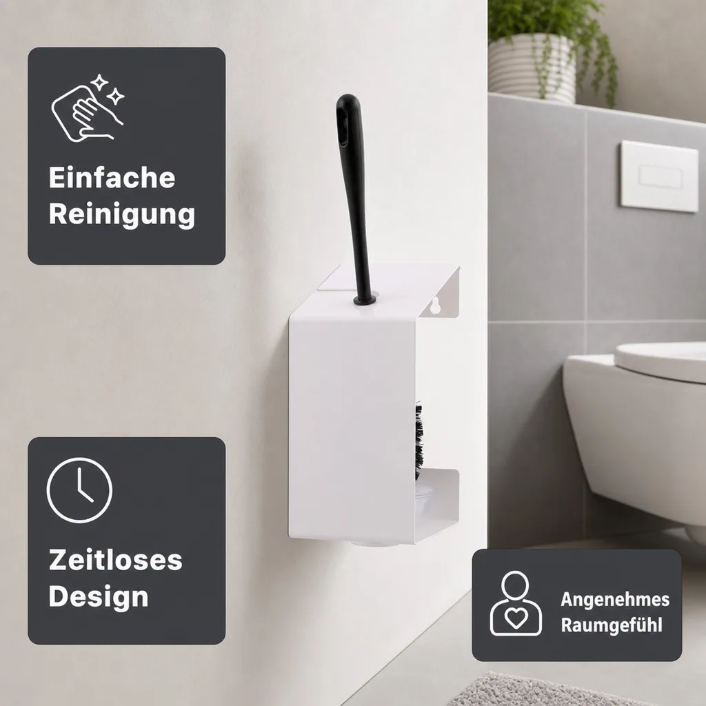 Toilettenbürstenhalter - AC-06-CA, Farbe: weiss