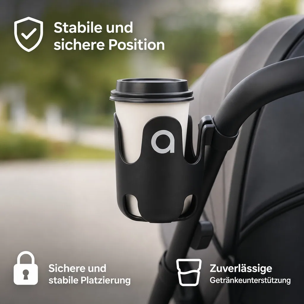 Anex Becherhalter für m/type und e/type - Schwarz